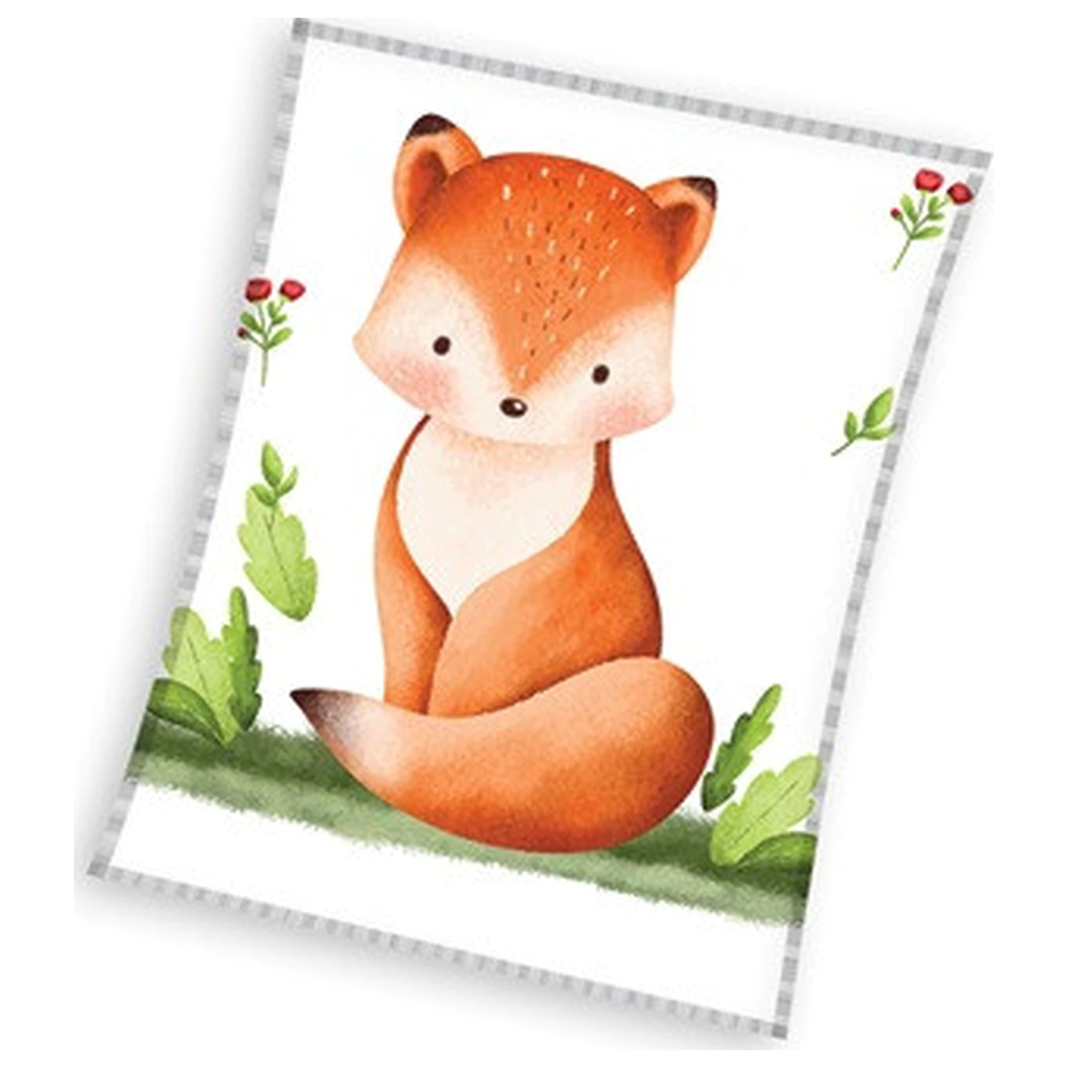 Rusty the Fox odeja iz flisa fotografija izdelka