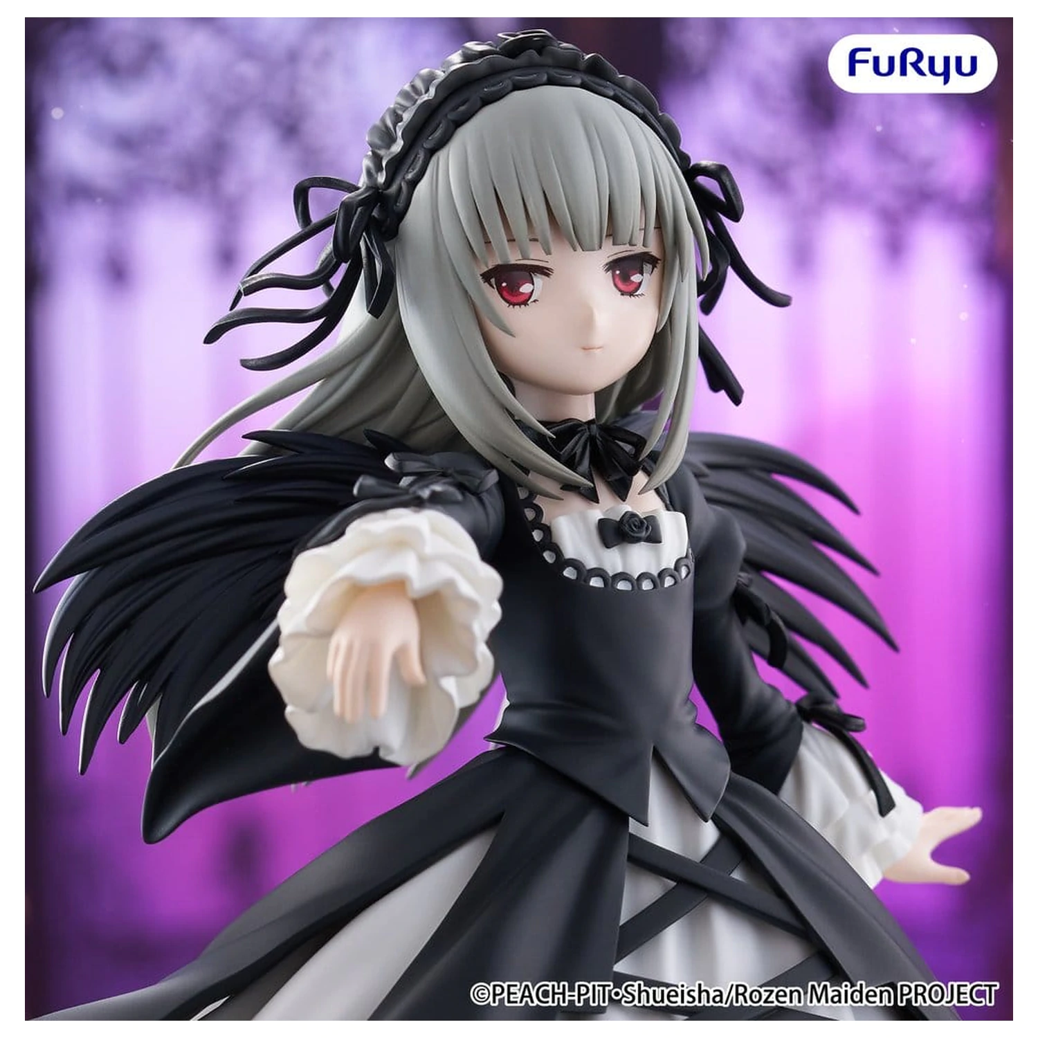 Rozen Maiden Trio-Try-iT PVC Kip Suigintou 18 cm fotografija izdelka