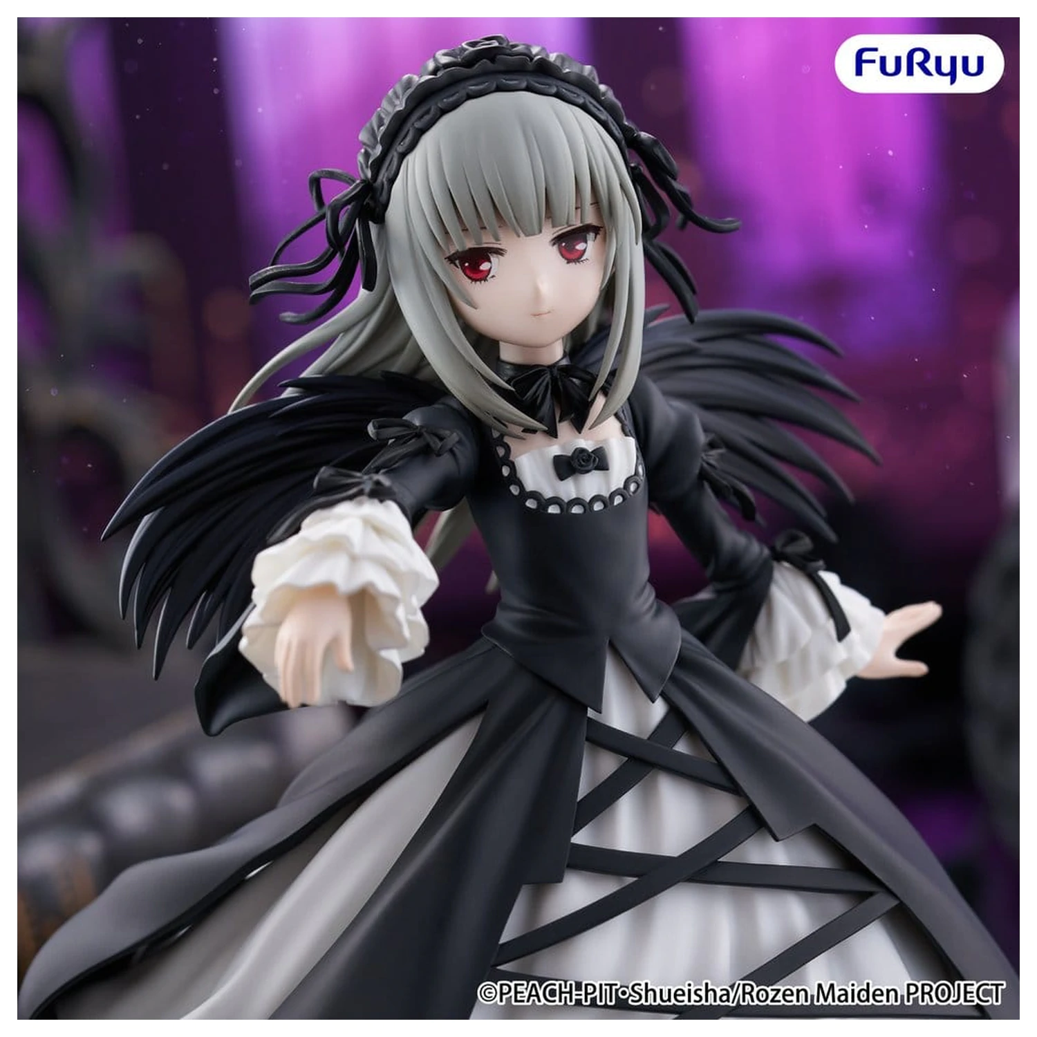 Rozen Maiden Trio-Try-iT PVC Kip Suigintou 18 cm fotografija izdelka