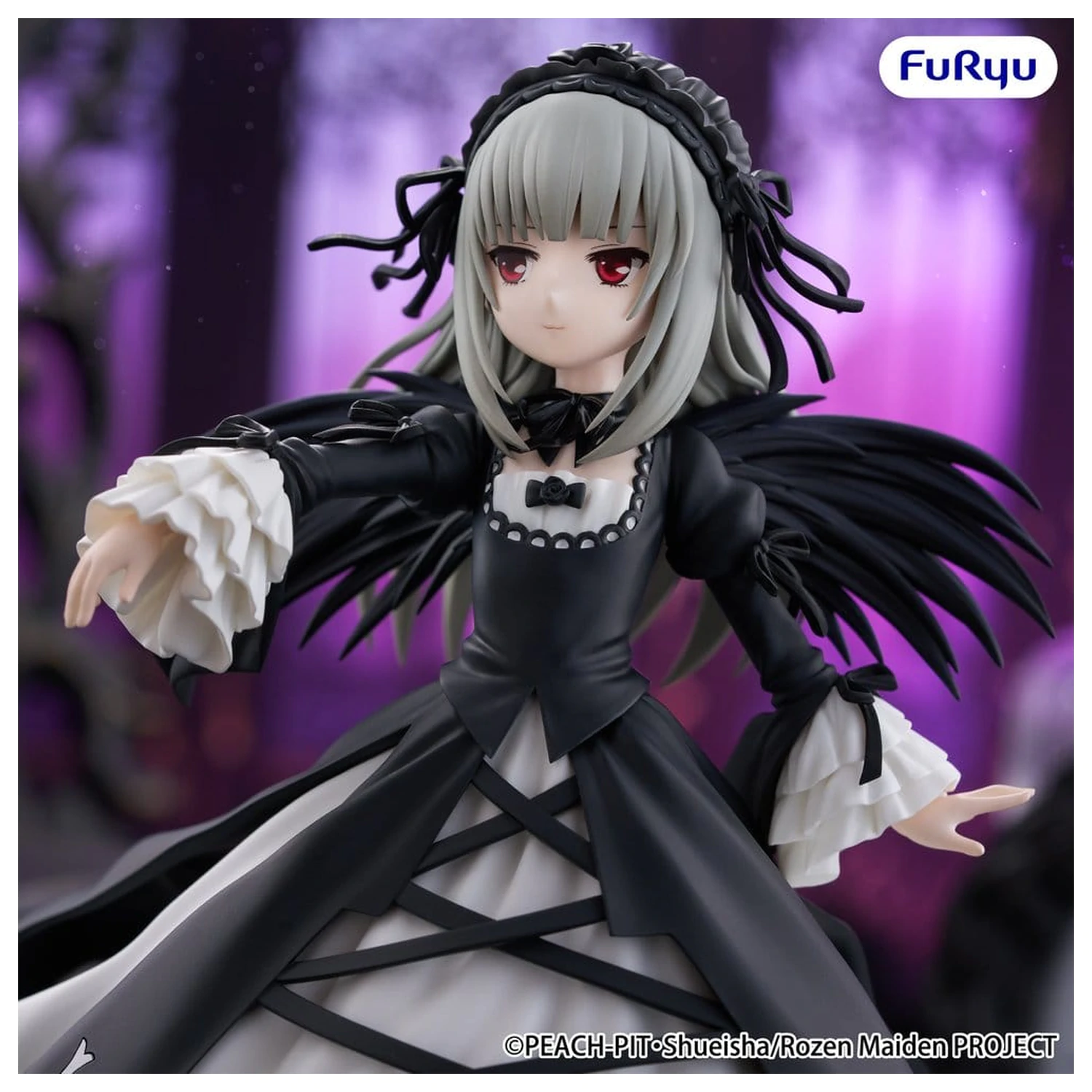Rozen Maiden Trio-Try-iT PVC Kip Suigintou 18 cm fotografija izdelka