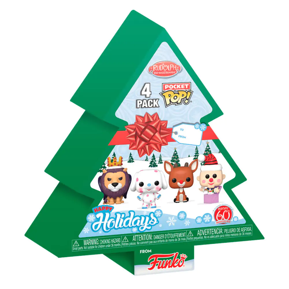 Rudolph Holiday 2024 Žepni Funko POP! Vinyl obeski za ključe 4-Pack Božično drevo škatla 4 cm fotografija izdelka