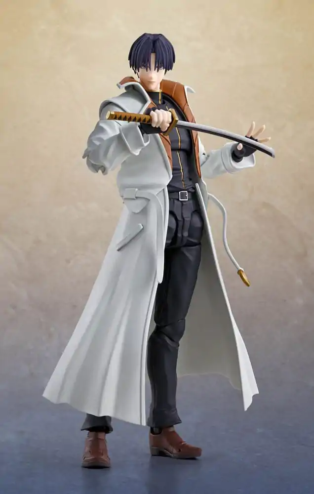 Rurouni Kenshin: Meiji Swordsman Romantic Story S.H. Figuarts Akcijska figura Aoshi Shinomori 17 cm fotografija izdelka