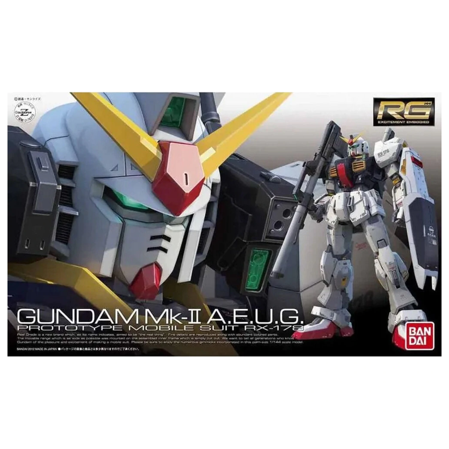 RX-178 Gundam Mk-II A.E.U.G. Model kit RG 1/144 fotografija izdelka