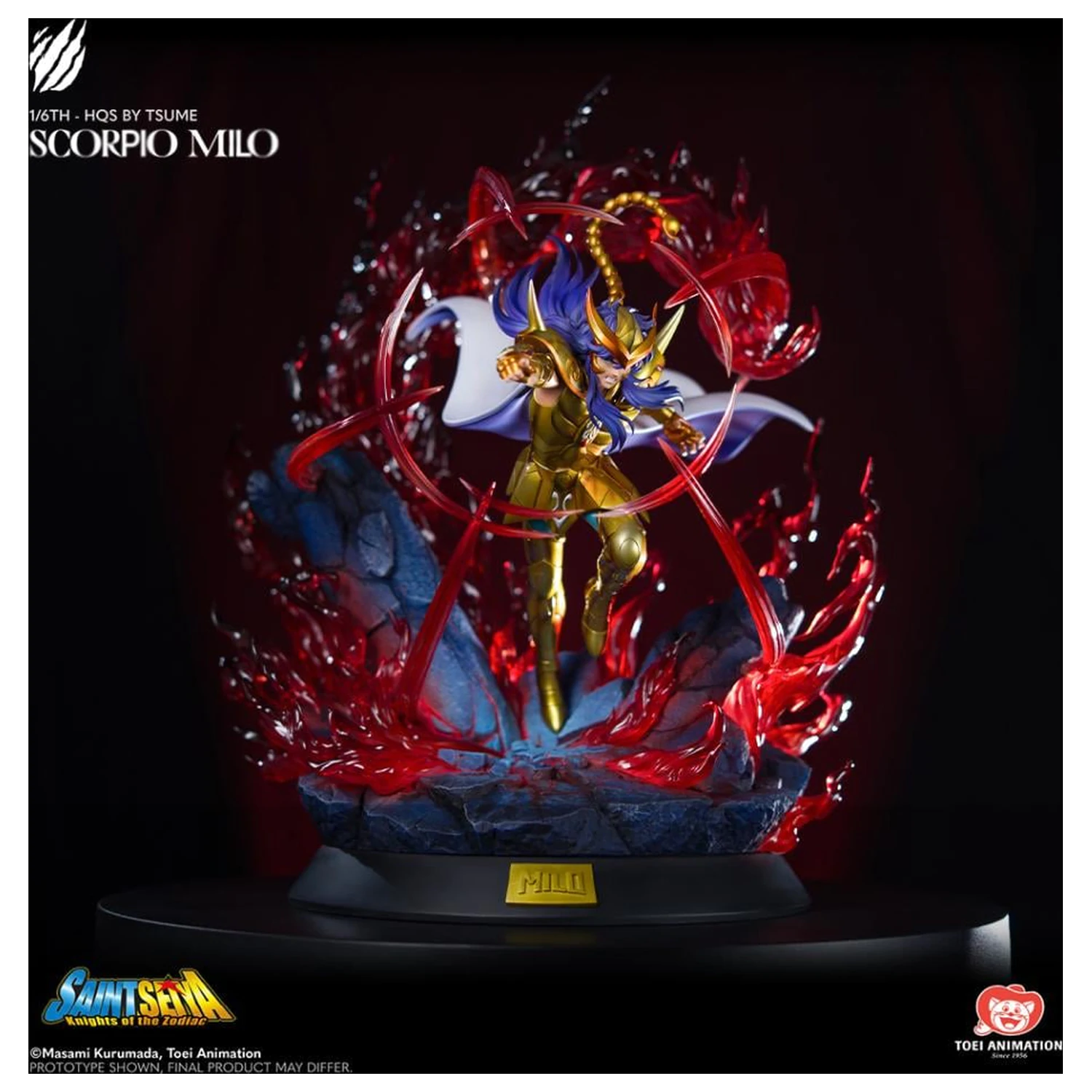 Kip Saint Seiya Scorpio Milo HQS 1/6 Tsume 62 cm fotografija izdelka
