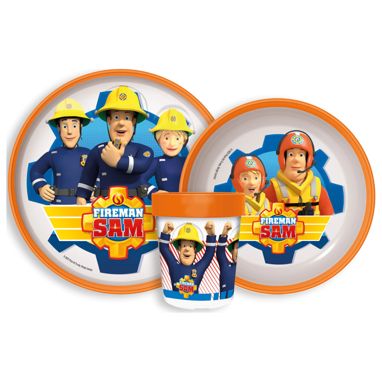 Fireman Sam Rescue Mission protizdrsni set posode, mikro plastični set fotografija izdelka