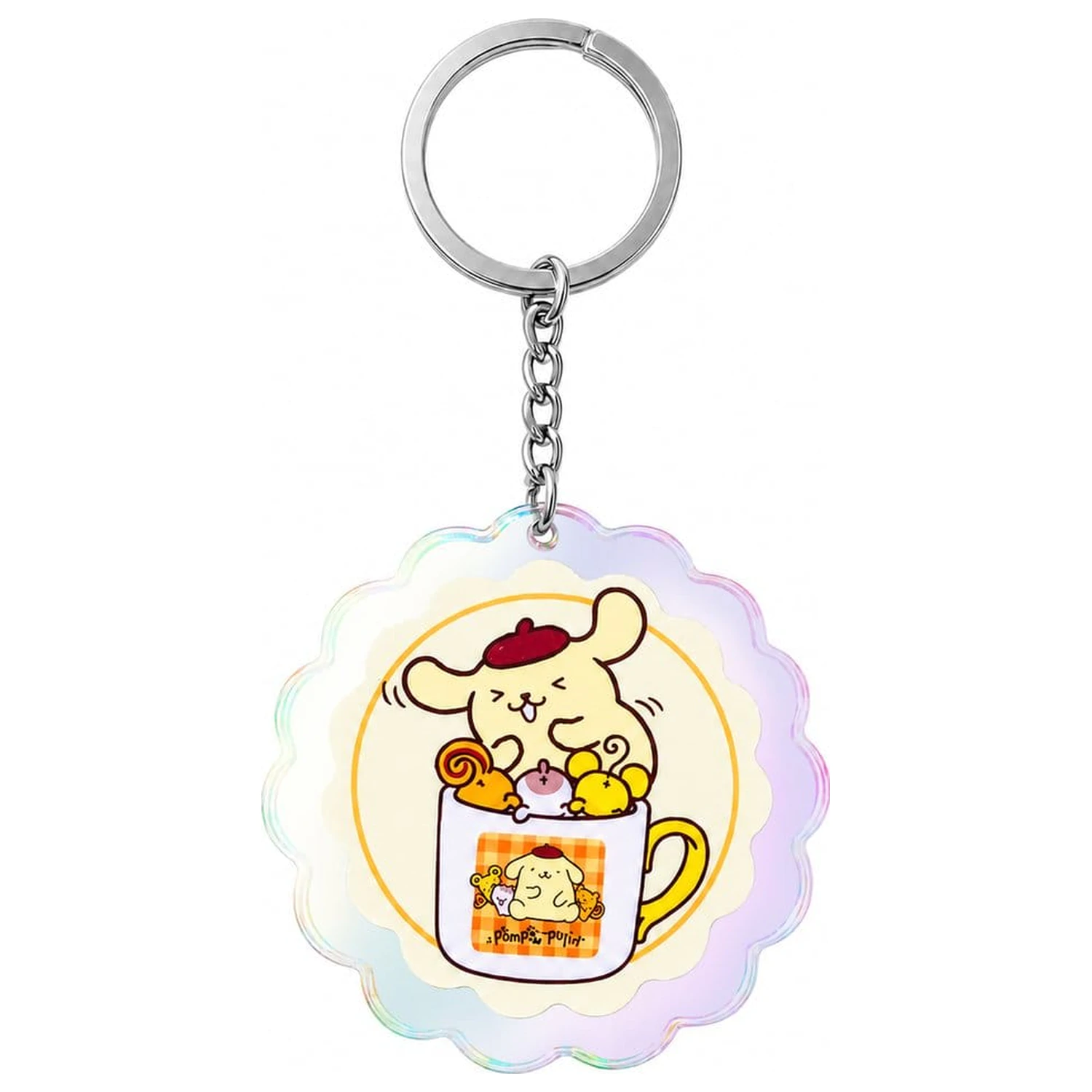 Sanrio Akrilni obesek za ključe Pompompurin 30. obletnica Squishy Cute Purin 01 fotografija izdelka
