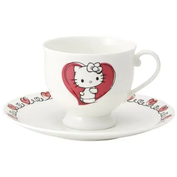 Sanrio Bone China skodelica in krožnik Set Hello Kitty fotografija izdelka