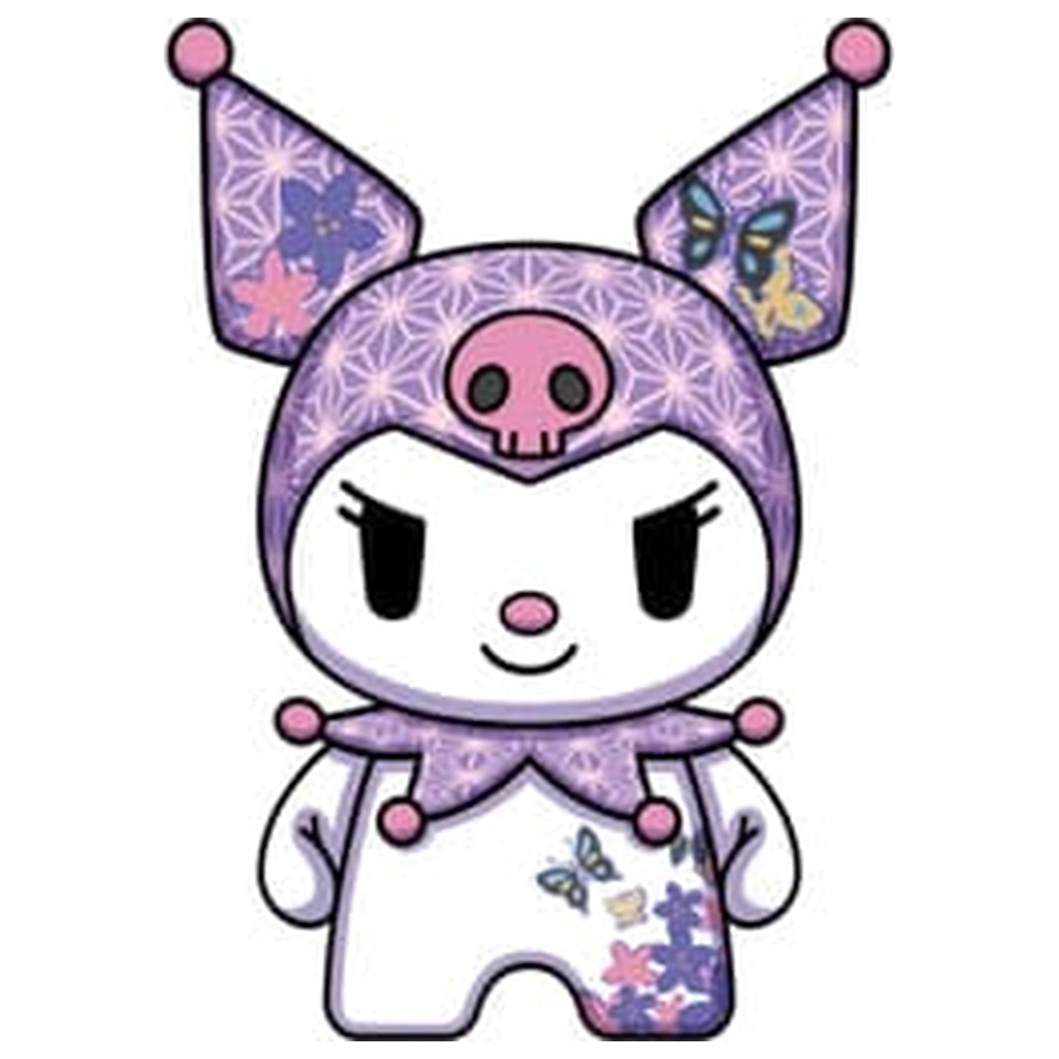 Sanrio DZNR Plišasta figura Kuromi Asanoha Edition 18 cm fotografija izdelka