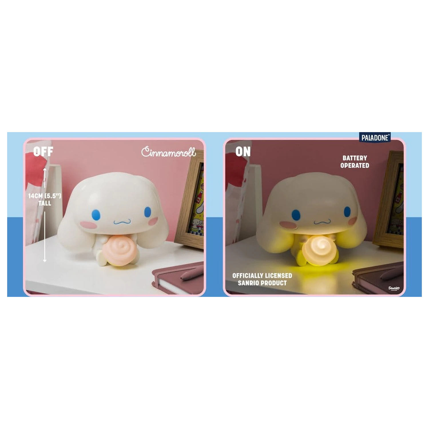 Sanrio GloBuddies Light Cinnamoroll 14 cm fotografija izdelka
