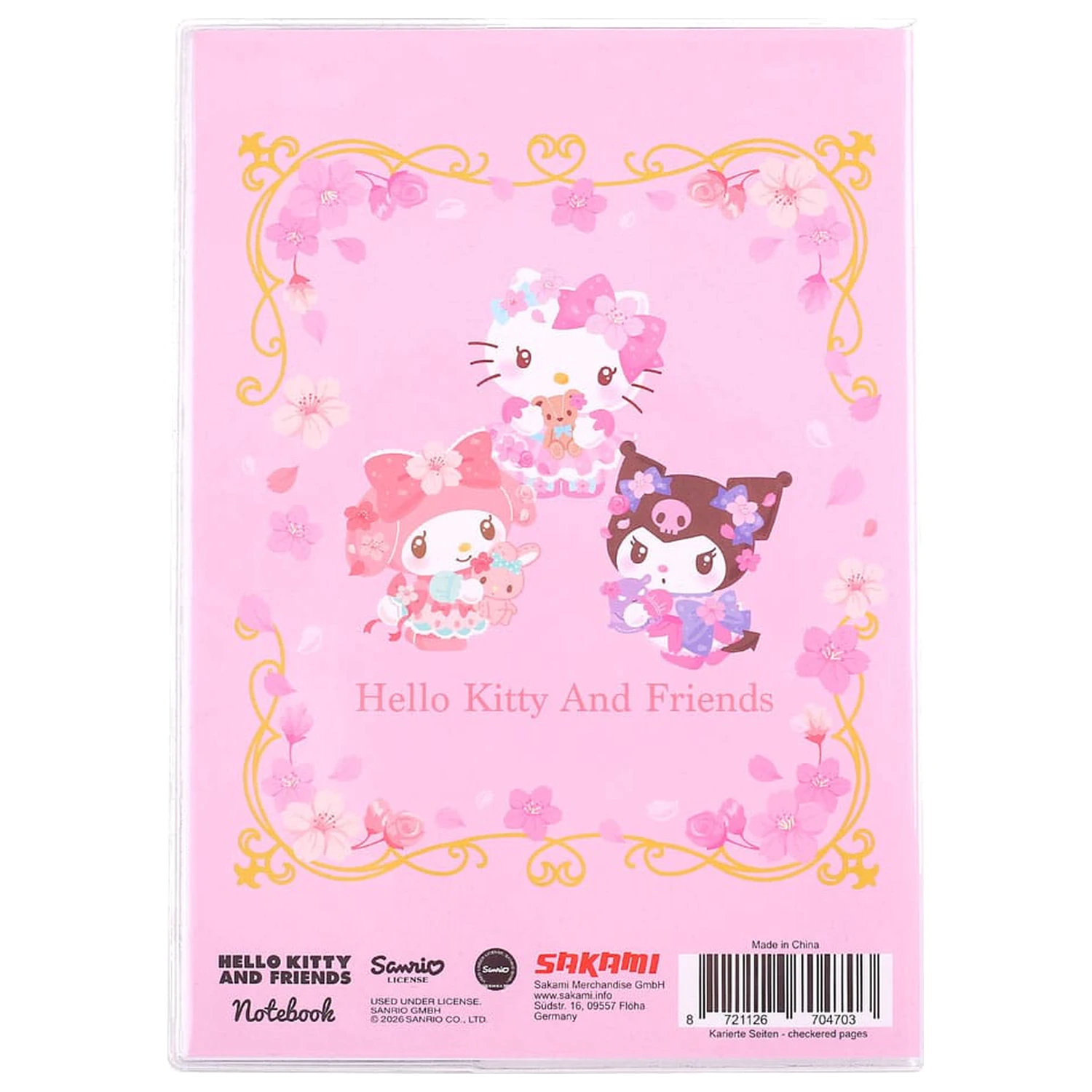 Sanrio zvezek Hello Kitty & Friends Sakura Series Holographic Checkered fotografija izdelka