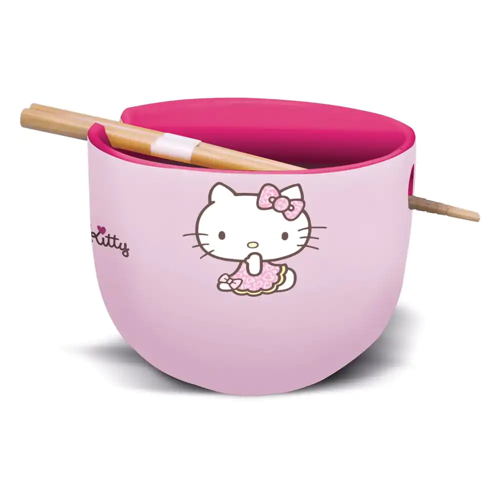 Sanrio Ramen Skleda s Palčkami Hello Kitty Japan fotografija izdelka