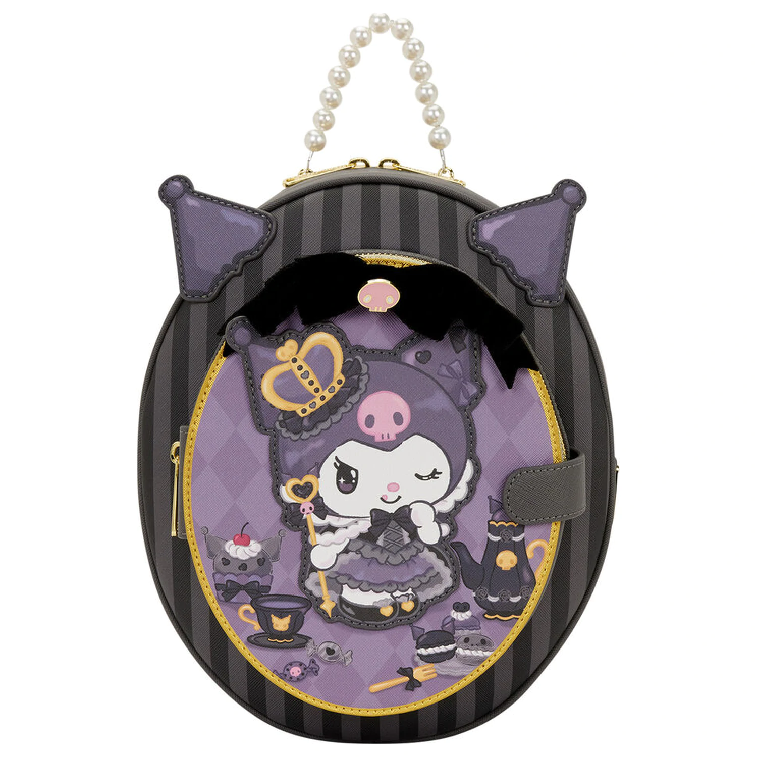 Loungefly Hello Kitty Kuromi 20th Anniversary nahrbtnik 28 cm fotografija izdelka