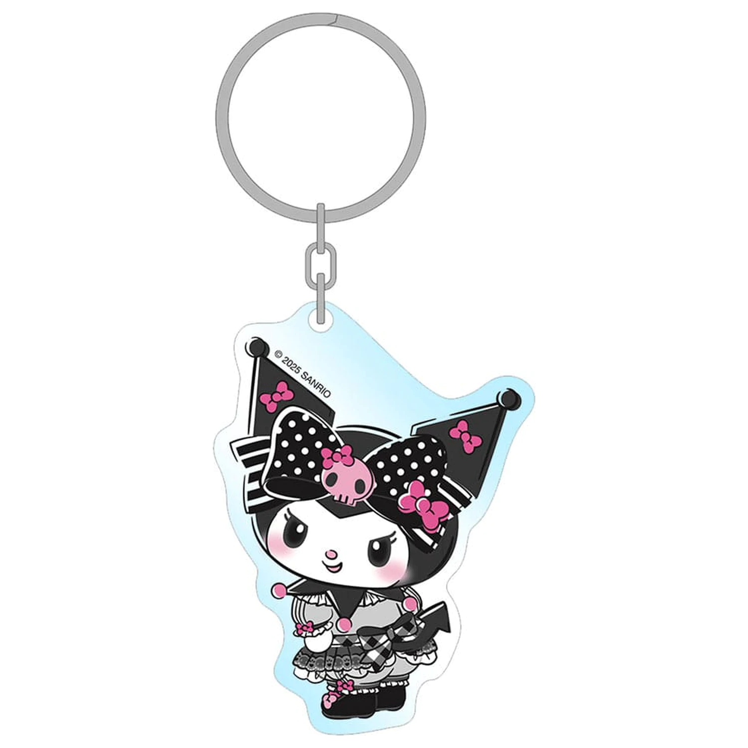 Sanrio Pink Black Party Series Akrilni obesek za ključe Kuromi 7 cm fotografija izdelka