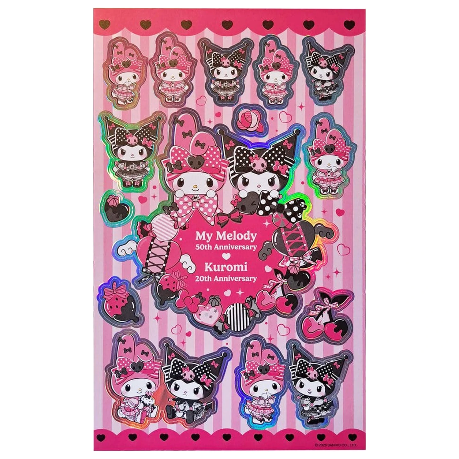 Sanrio Pink Black Party Series paket nalepk Kuromi & My Melody fotografija izdelka