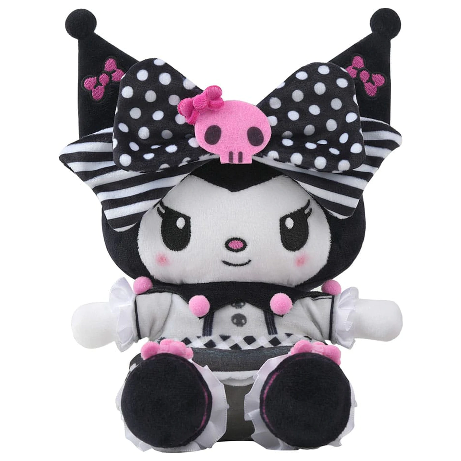 Sanrio Pink Black Party Series plišasta figura Kuromi 22 cm fotografija izdelka
