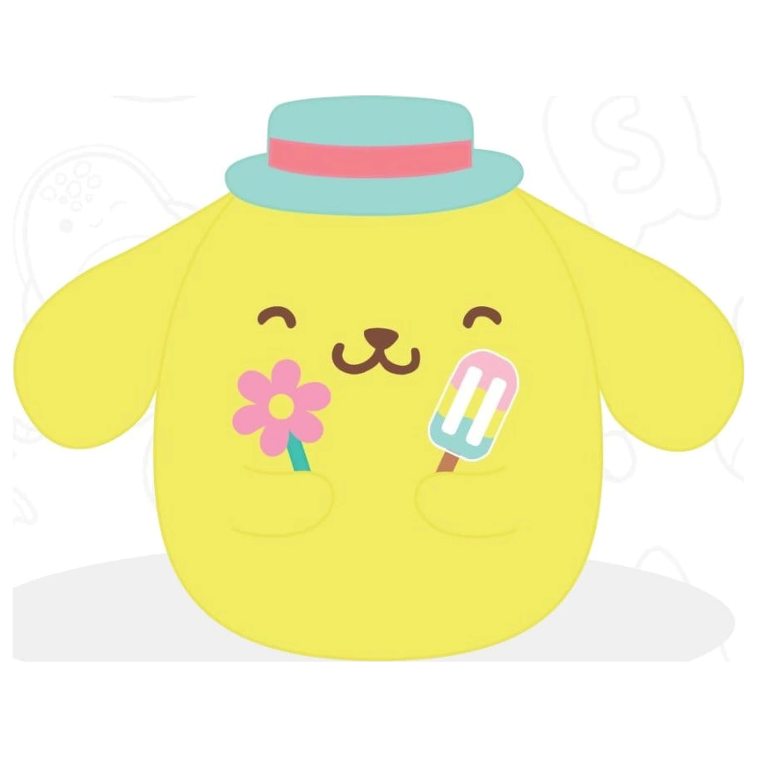Sanrio Squishmallow plišasta figura Hello Kitty and Friends Seize the Moment Pompompurin Popsicle 20 cm fotografija izdelka