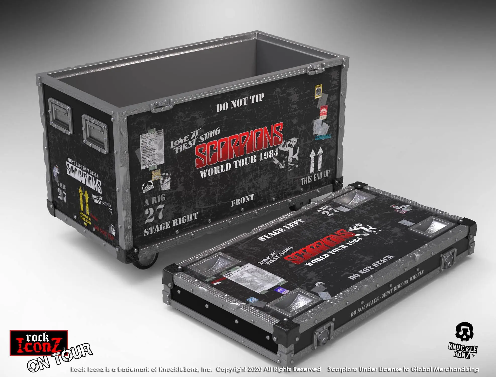 Scorpions Rock Ikonz On Tour World Tour 1984 Road Case kip + odrska kulisa fotografija izdelka
