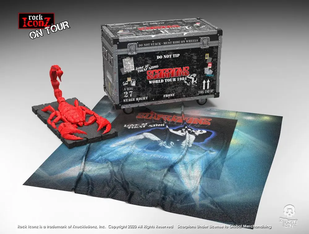 Scorpions Rock Ikonz On Tour World Tour 1984 Road Case kip + odrska kulisa fotografija izdelka