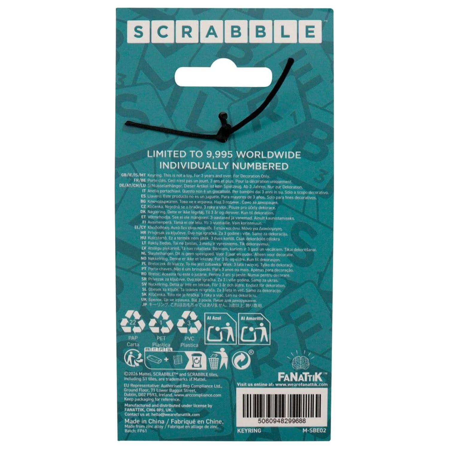Scrabble obesek za ključe Limited Edition fotografija izdelka