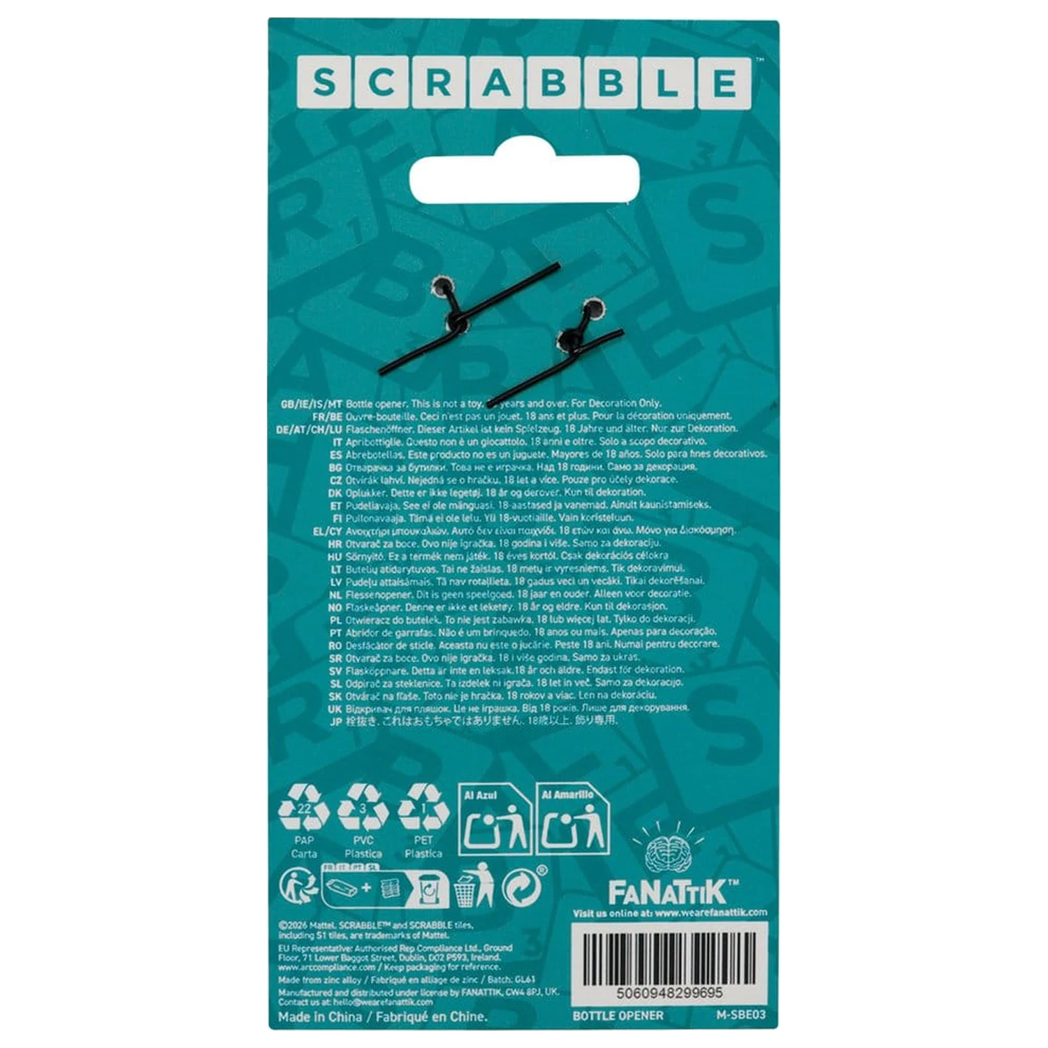 Scrabble Odpirač za steklenice Magnetic Cheers fotografija izdelka