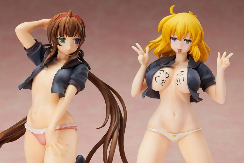 Senran Kagura NewWave Gburst PVC Kip 1/10 Ryobi x Ryona Golo Telo Mornarska Uniforma Ver. 19 cm fotografija izdelka
