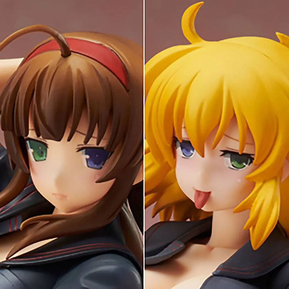 Senran Kagura NewWave Gburst PVC Kip 1/10 Ryobi x Ryona Golo Telo Mornarska Uniforma Ver. 19 cm fotografija izdelka