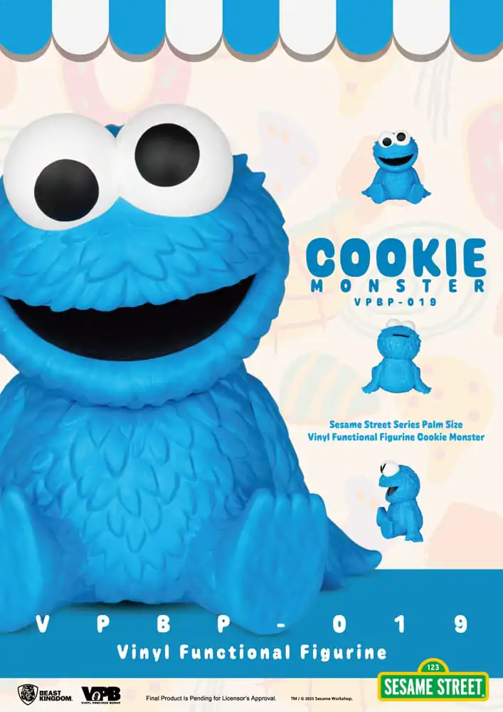 Sesame Street pujski vinilni hranilnik Cookie Monster 12 cm fotografija izdelka