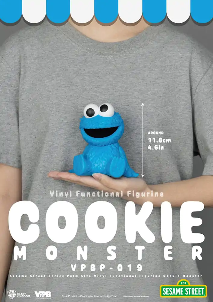 Sesame Street pujski vinilni hranilnik Cookie Monster 12 cm fotografija izdelka