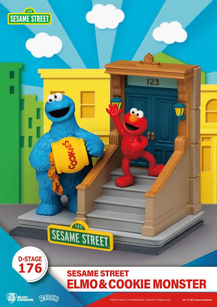 Sesame Street D-Stage PVC Kip Elmo & Cookie Monster 11 cm fotografija izdelka