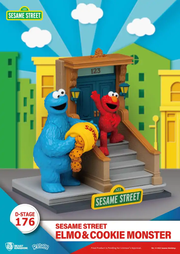 Sesame Street D-Stage PVC Kip Elmo & Cookie Monster 11 cm fotografija izdelka