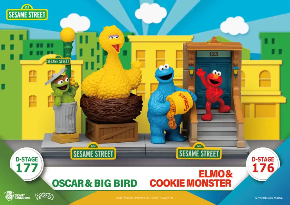 Sesame Street D-Stage PVC Kip Oscar & Big Bird 12 cm fotografija izdelka