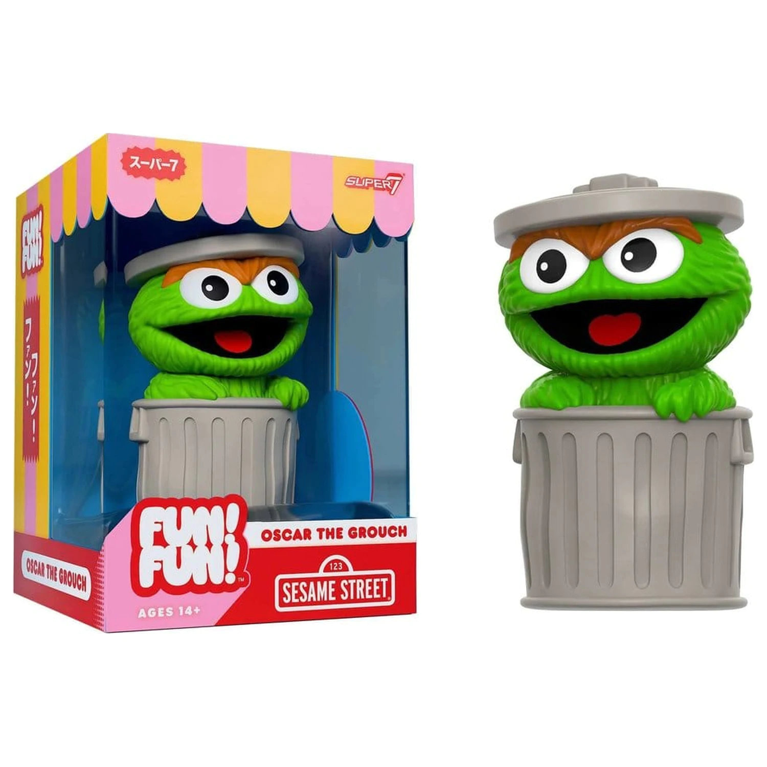 Sesame Street Fun! Fun! mehka vinilna figura Wave 01 - Oscar the Grouch 18 cm fotografija izdelka