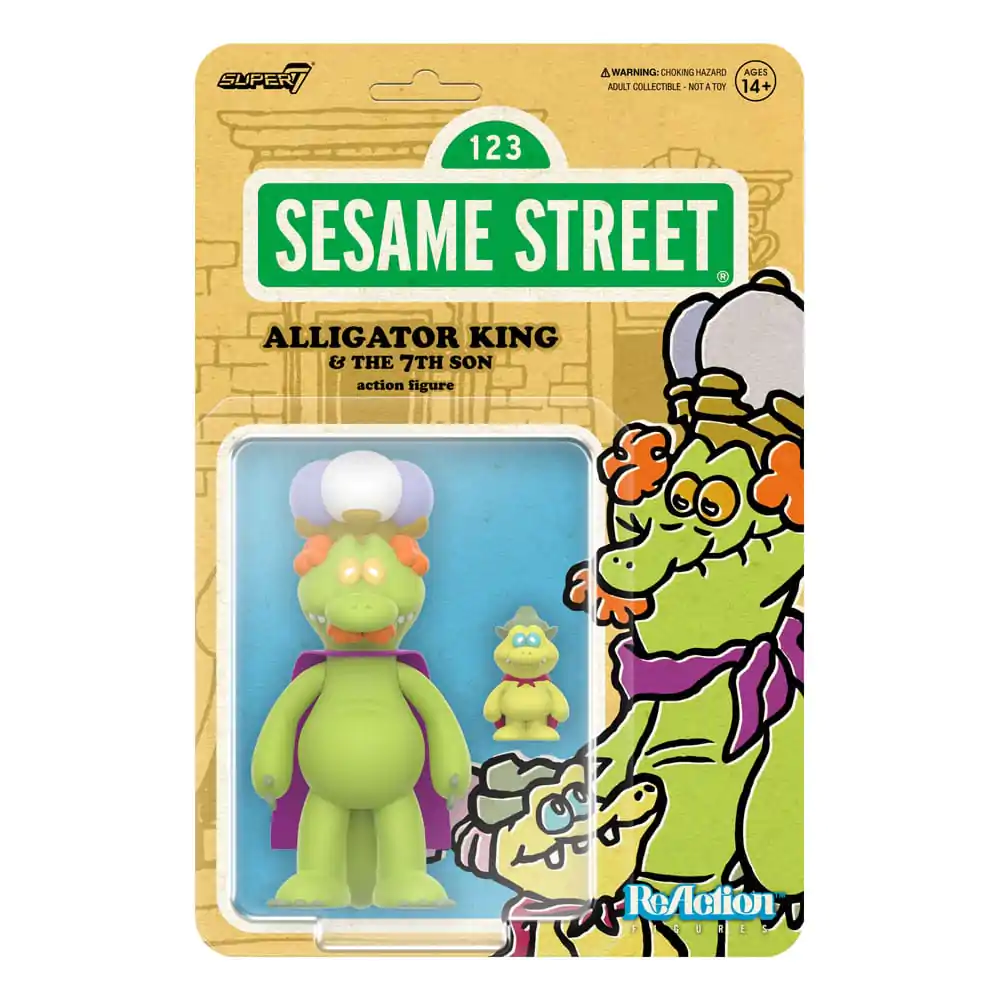 Sesame Street ReAction akcijska figura Wave 04 Alligator King & 7th Son 10 cm fotografija izdelka