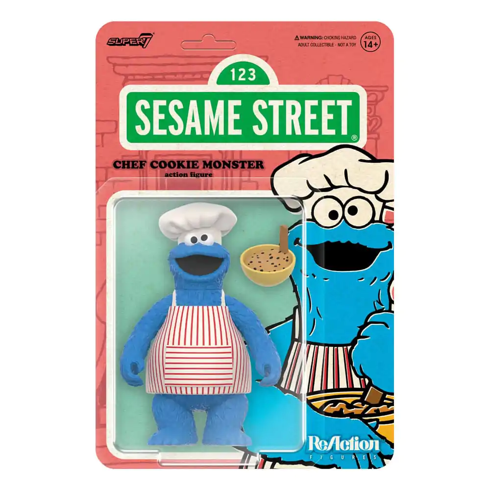 Sesame Street ReAction akcijska figura Wave 04 Chef Cookie Monster 10 cm fotografija izdelka