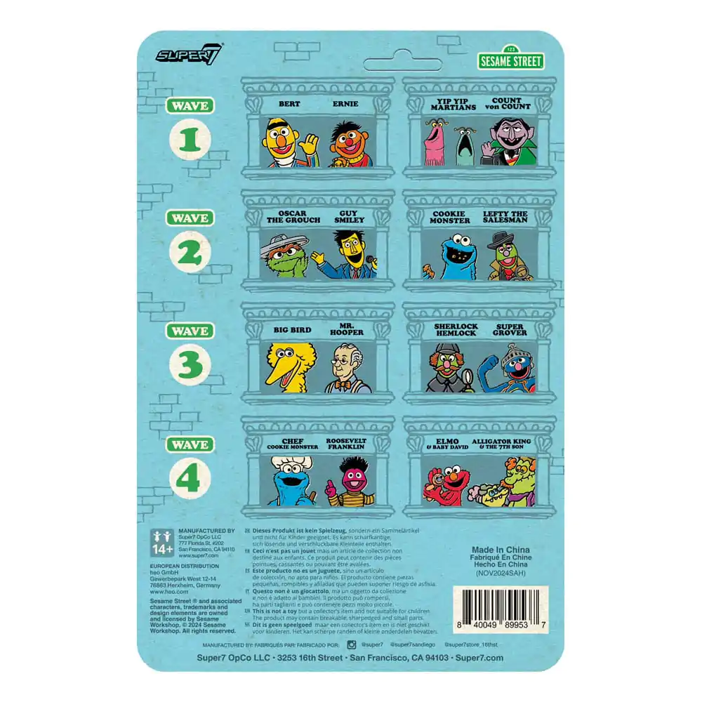 Sesame Street ReAction akcijska figura Wave 04 Roosevelt Franklin 10 cm fotografija izdelka