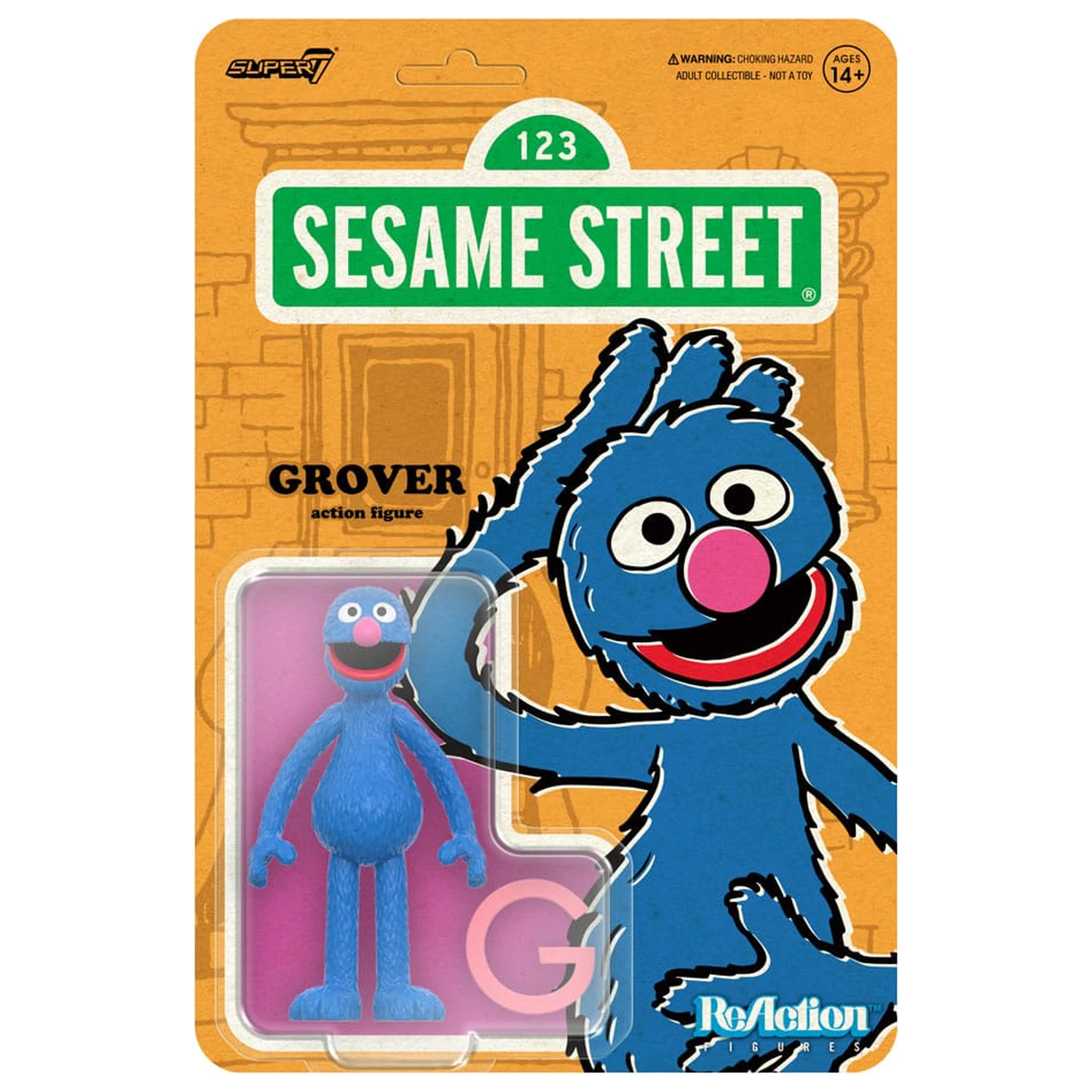 Sesame Street ReAction akcijska figura Wave 05 Grover 10 cm fotografija izdelka