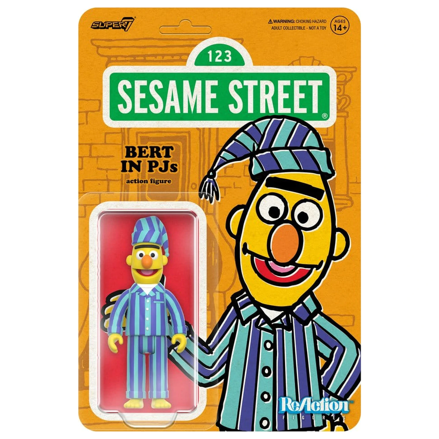 Sesame Street ReAction figura Wave 06 Bert (PJ) 10 cm fotografija izdelka