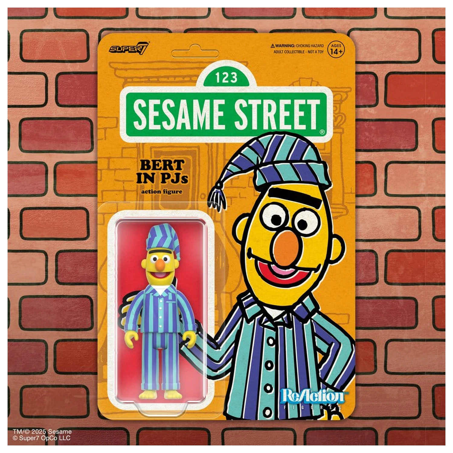 Sesame Street ReAction figura Wave 06 Bert (PJ) 10 cm fotografija izdelka