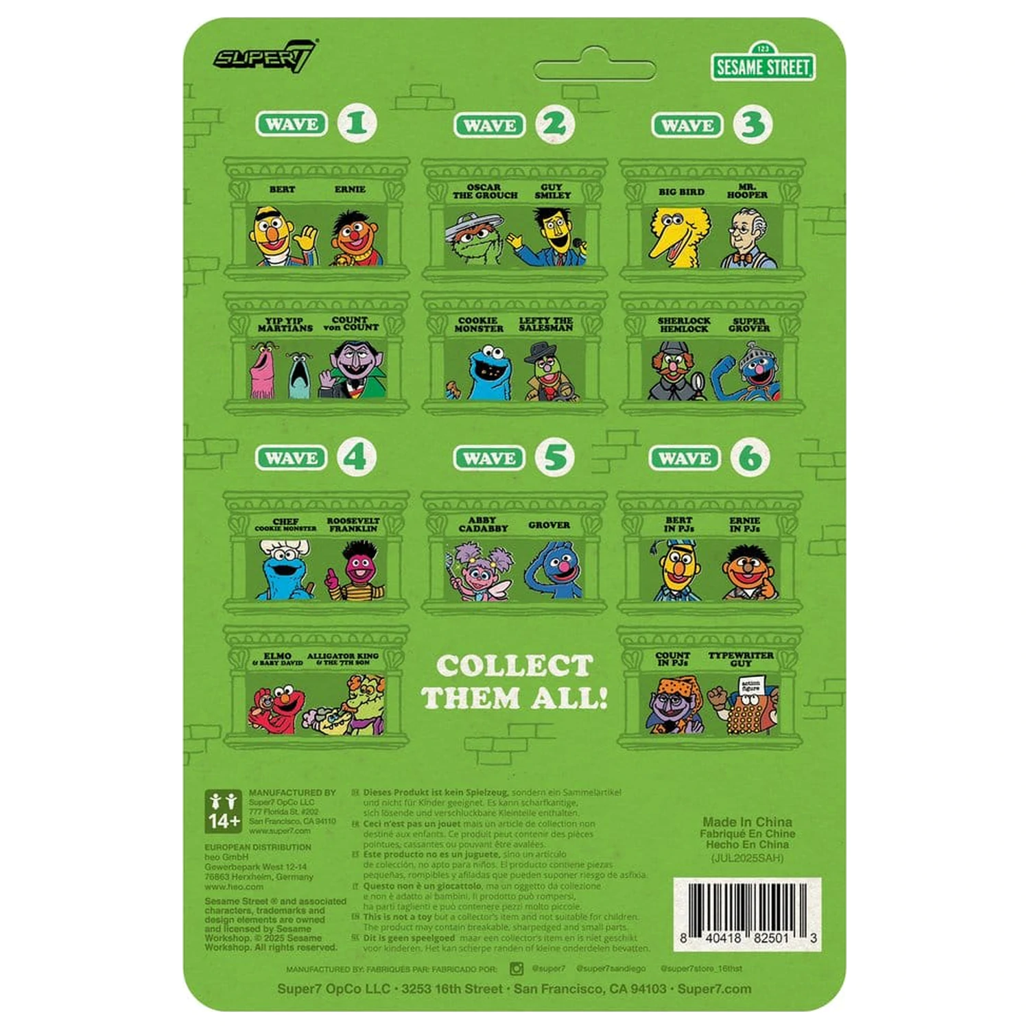 Sesame Street ReAction akcijska figura Wave 06 Typewriter Guy 6 cm fotografija izdelka