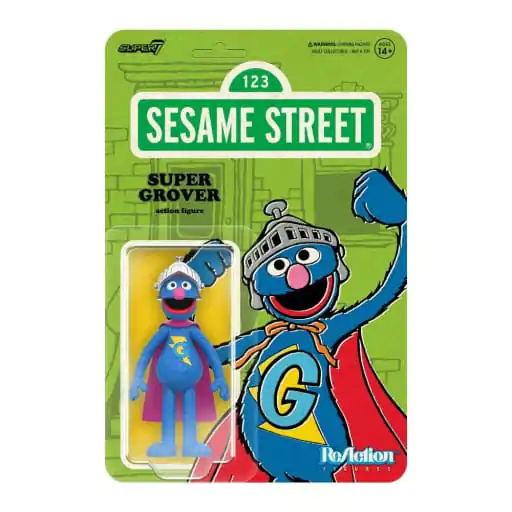 Sesame Street ReAction Akcijska figura Wave 03 Super Grover 10 cm fotografija izdelka