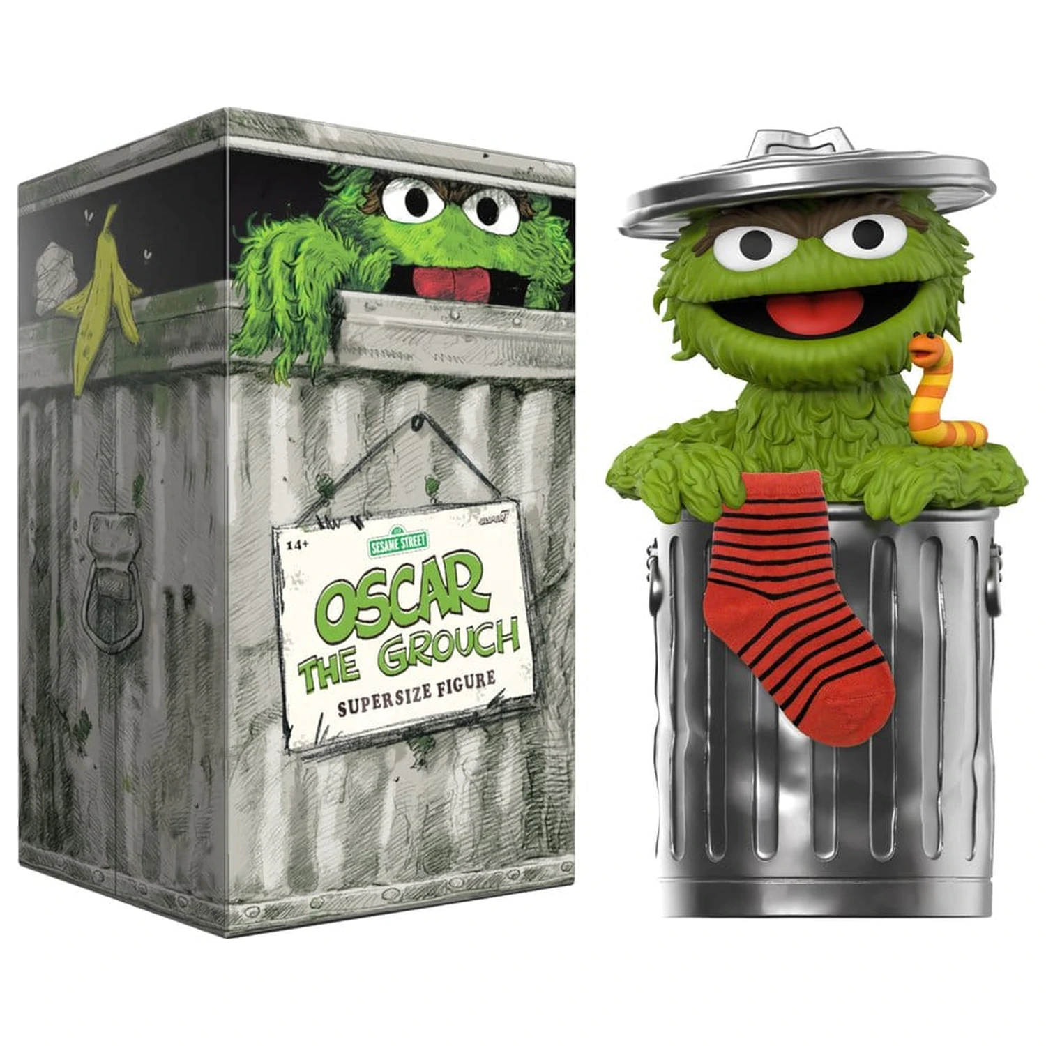 Sesame Street SuperSize vinilna figura Oscar The Grouch fotografija izdelka