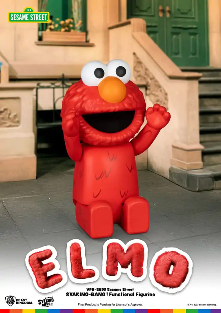 Sesame Street Syaking Bang Vinil Pujsa Elmo 47 cm fotografija izdelka