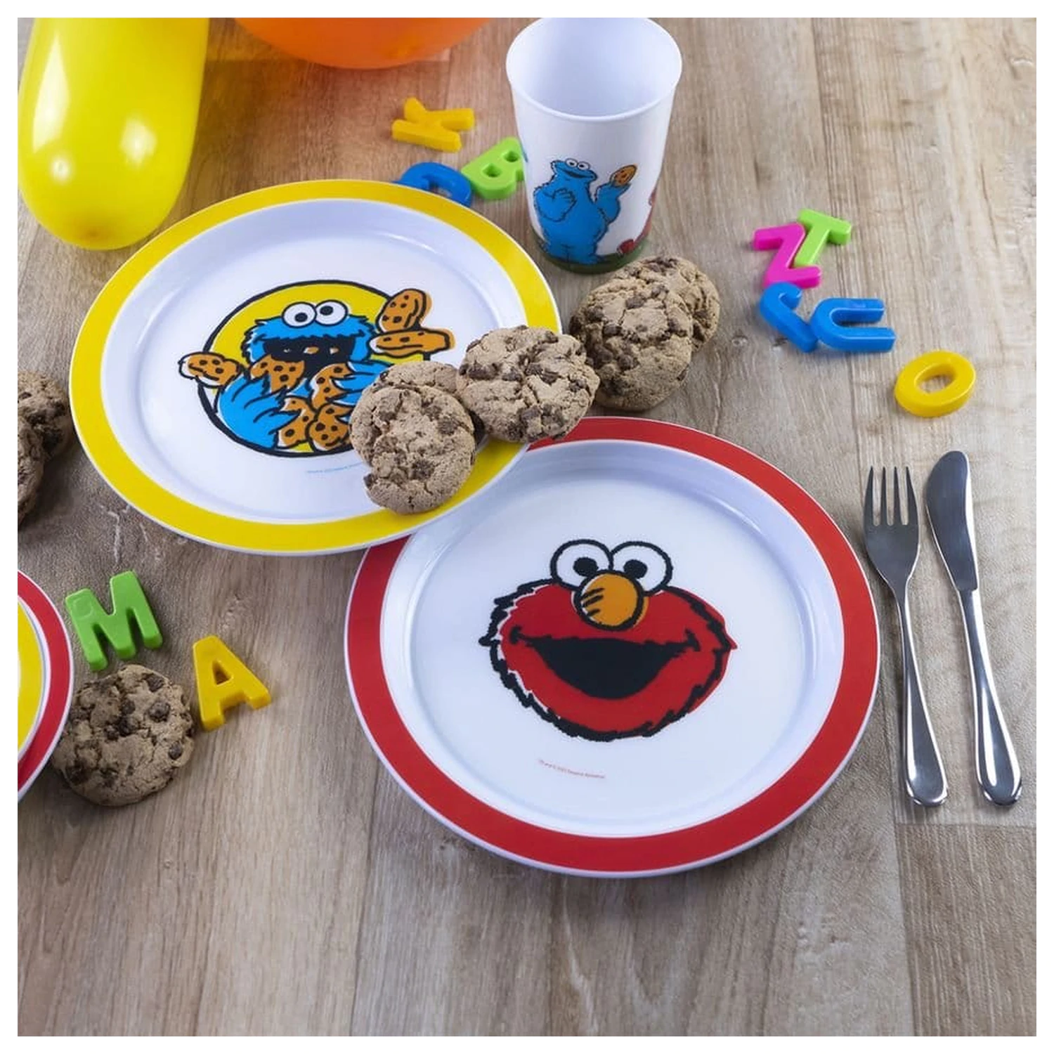 Sesame Street krožnik Vintage otroški 2-paket 22 cm fotografija izdelka