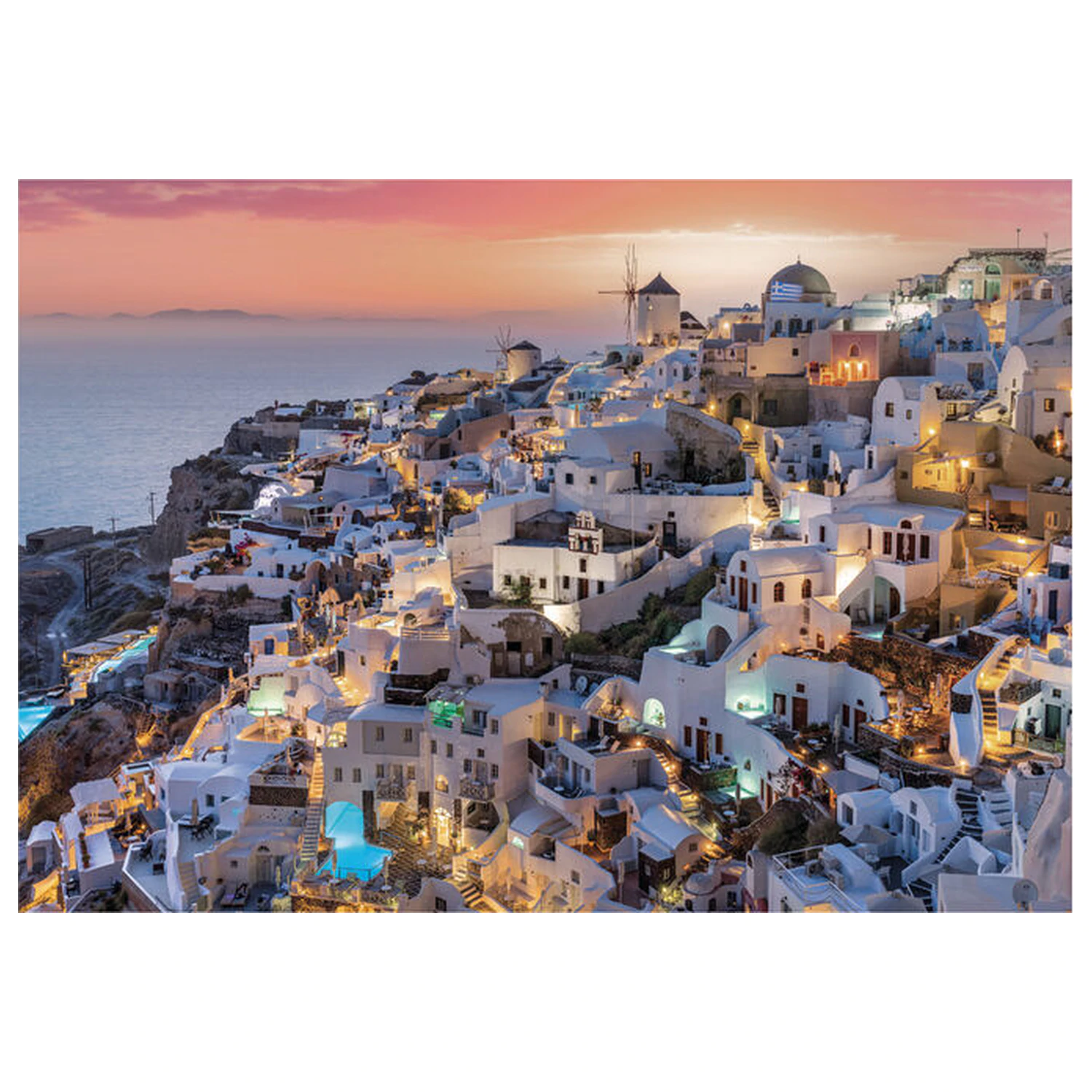 Shades of Santorini sestavljanka 1000 kosov fotografija izdelka