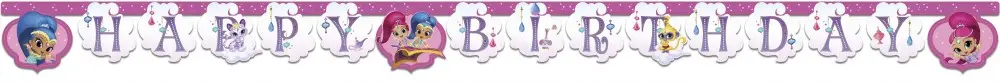 Shimmer and Shine Bleščice, napis Vesel rojstni dan fotografija izdelka