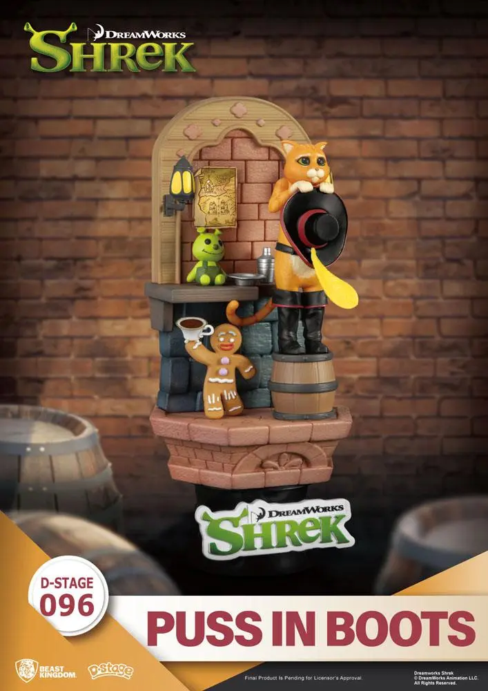 Shrek D-Stage PVC Diorama Maček v škornih 15 cm fotografija izdelka