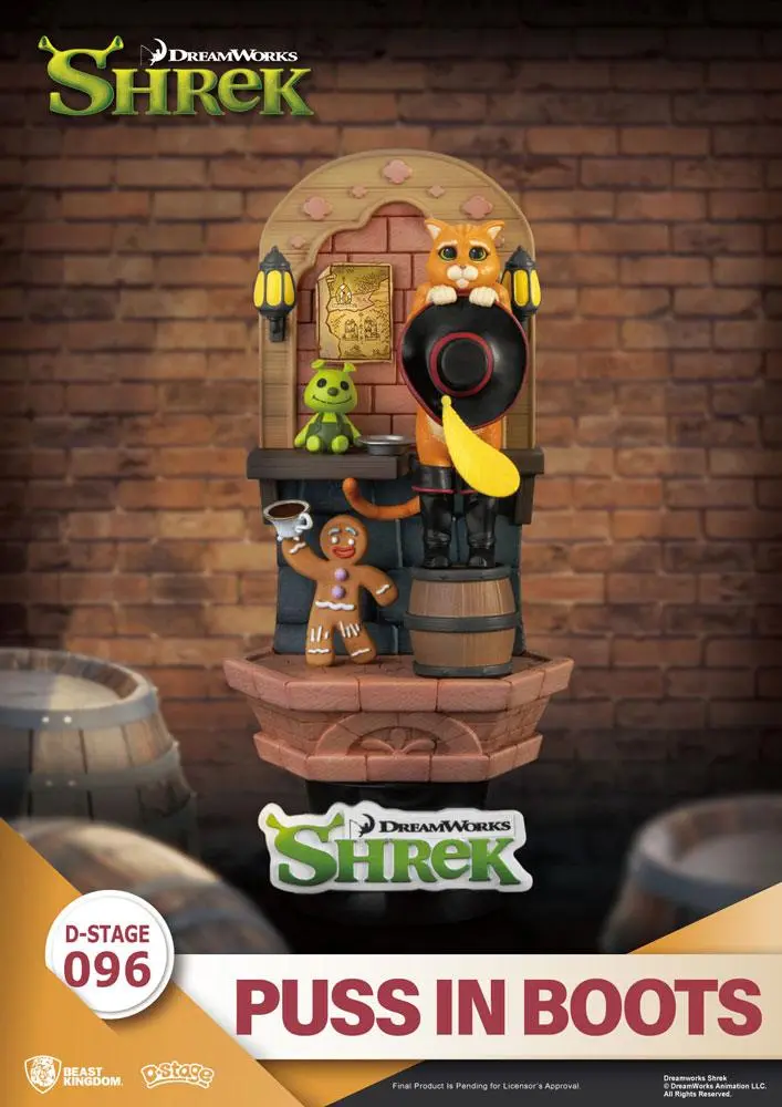 Shrek D-Stage PVC Diorama Maček v škornih 15 cm fotografija izdelka