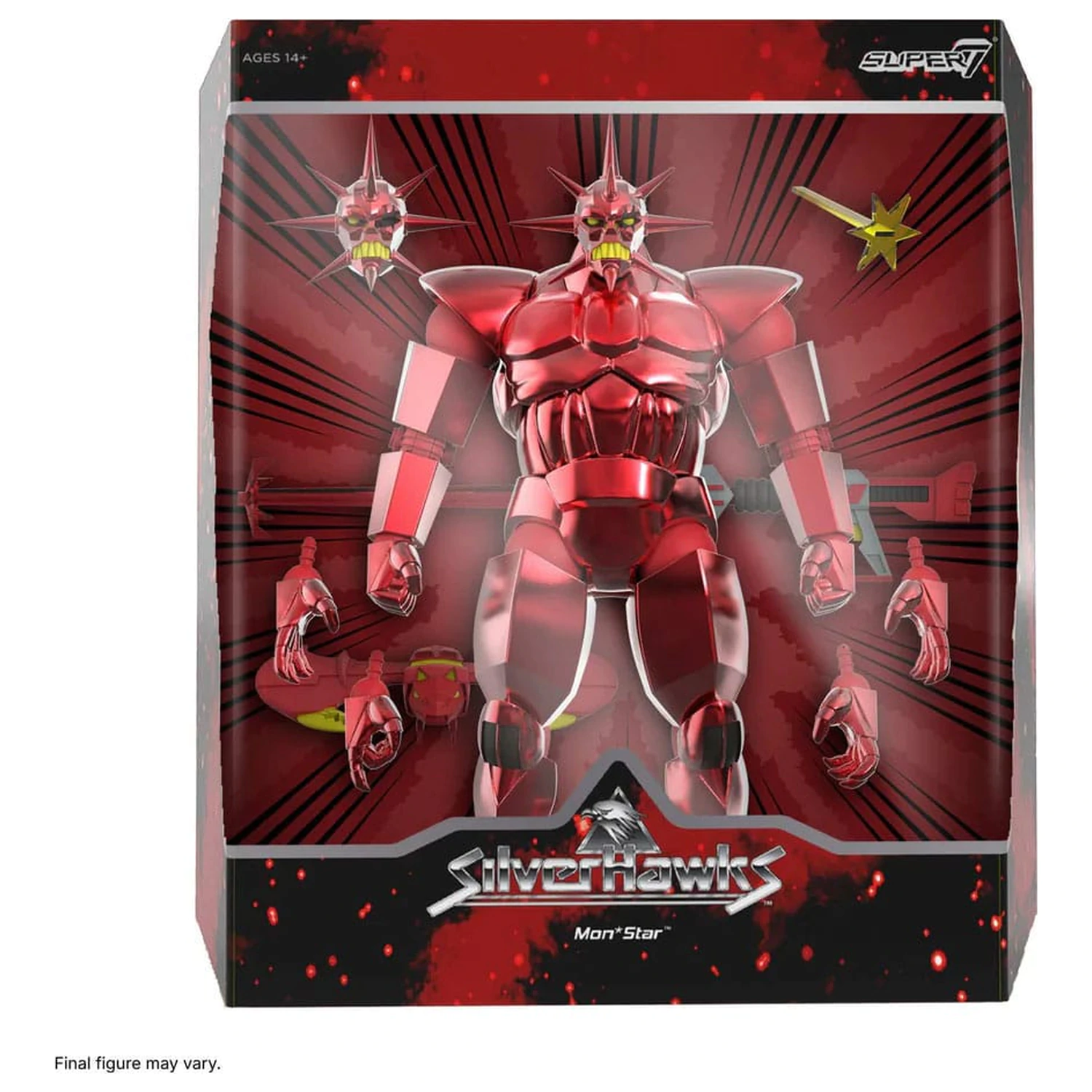 SilverHawks Ultimates akcijska figura Mon*Star Metallic Vac Metal 18 cm fotografija izdelka