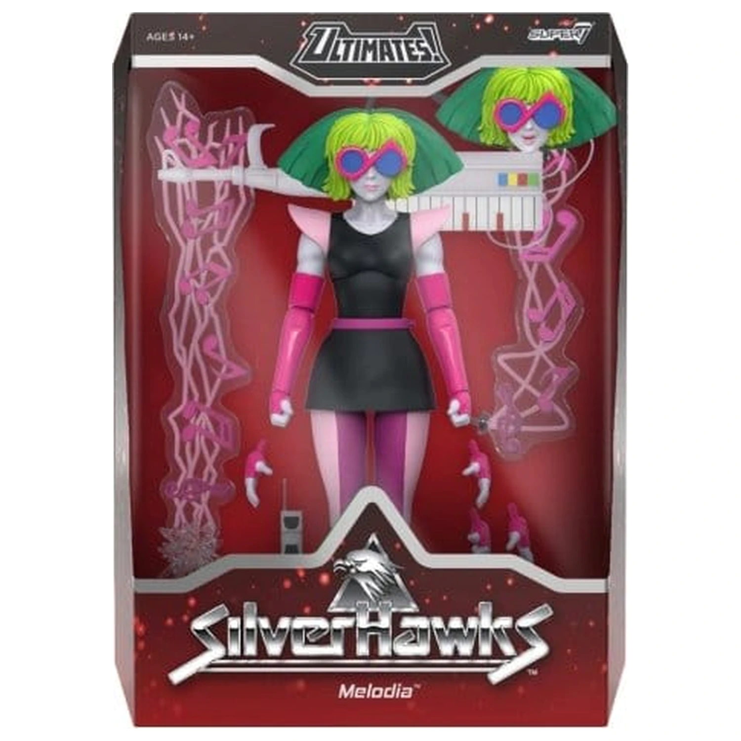 Silverhawks Ultimates Akcijska figura Val 07 Melodia (Toon) fotografija izdelka