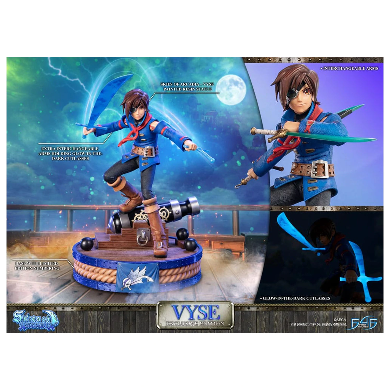 Skies of Arcadia kip Vyse Exclusive Edition 31 cm fotografija izdelka